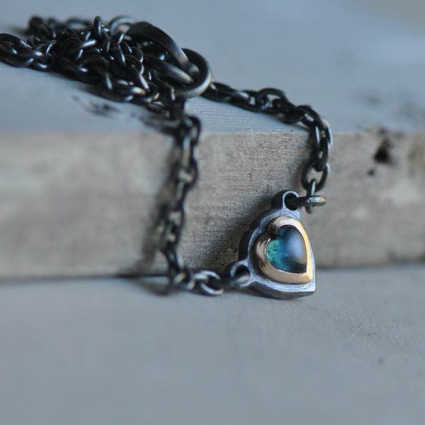 tourmaline heart necklace