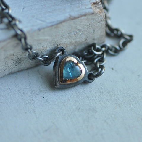 tourmaline heart necklace