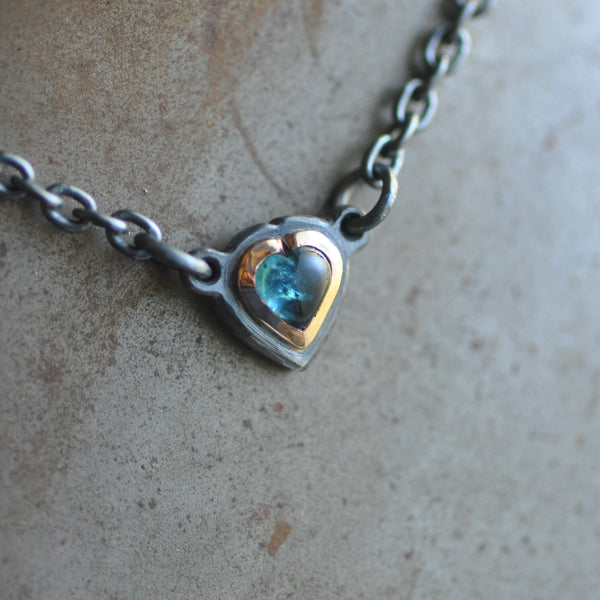 tourmaline heart necklace