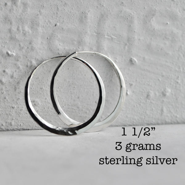 hoop earrings sterling silver smooth