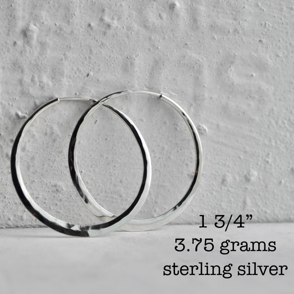 hoop earrings sterling silver smooth