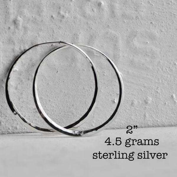 hoop earrings sterling silver smooth