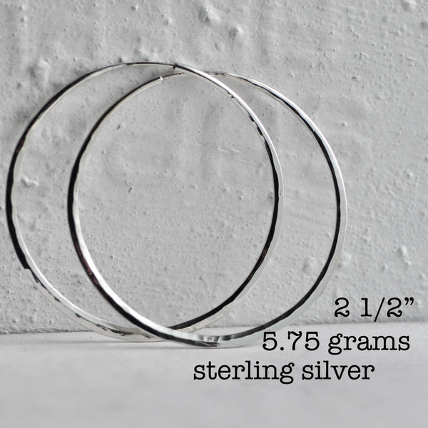 hoop earrings sterling silver smooth