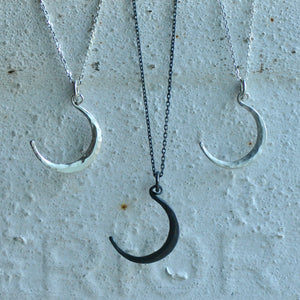 sterling silver crescent moon necklace