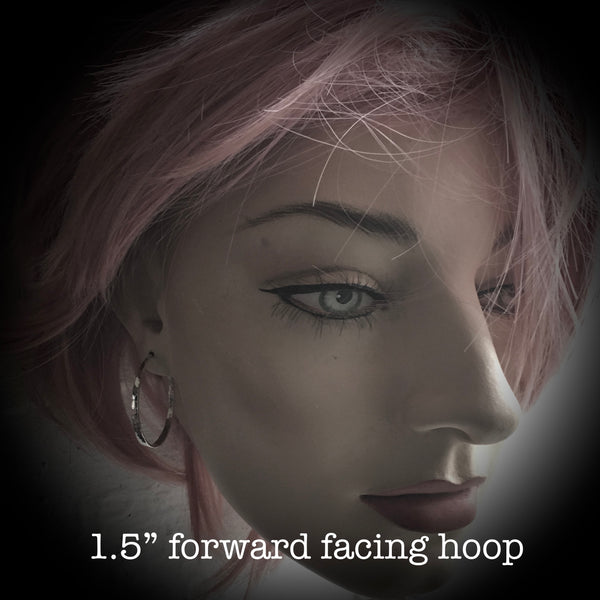 forward facing hoop earrings sterling silver