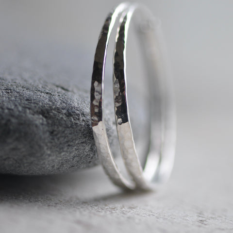 forward facing hoop earrings sterling silver